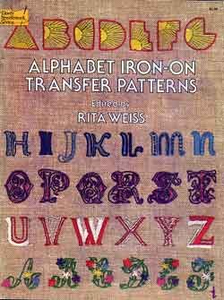 画像1: ALPHABET IRON -ON TRANSFER PATTERNS